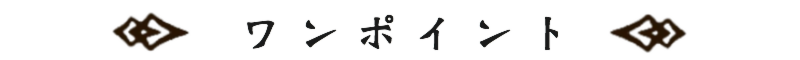ワンポイント